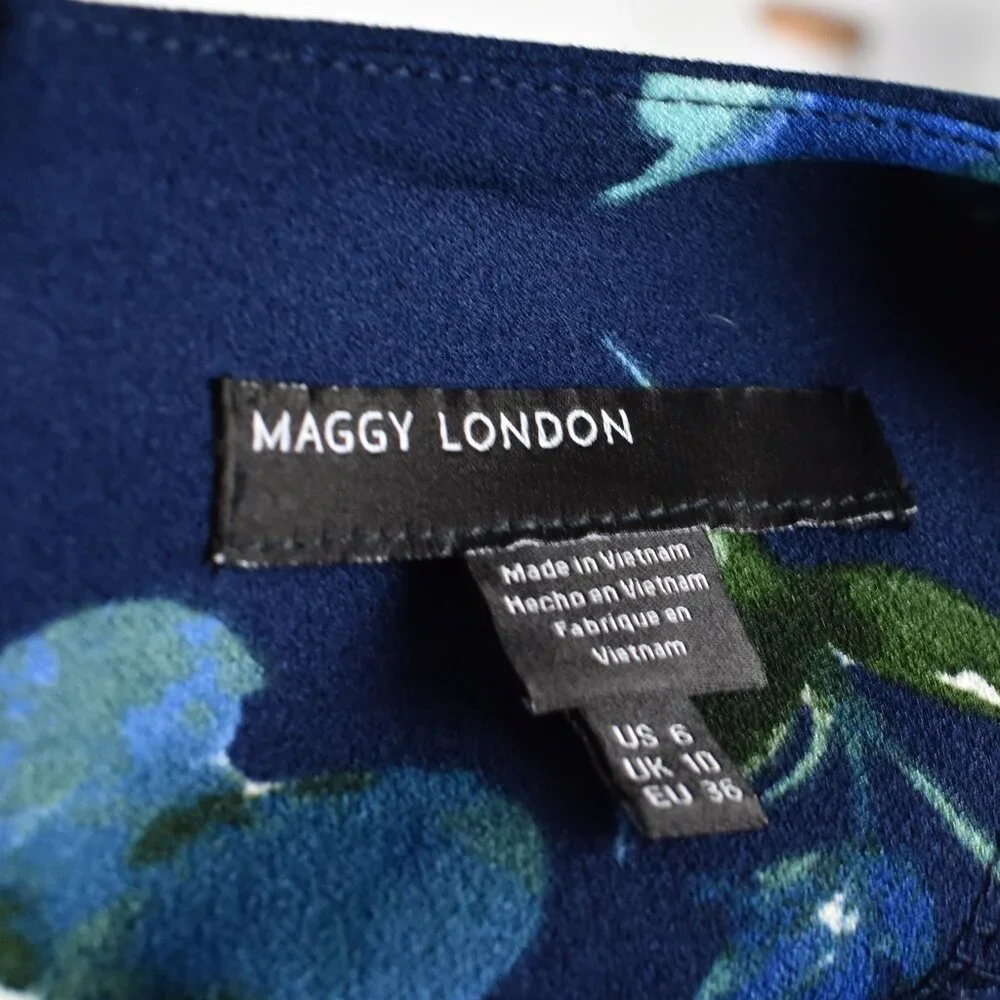 Maggy London Floral Midi Sheath Dress - 6 - Picture 8 of 8